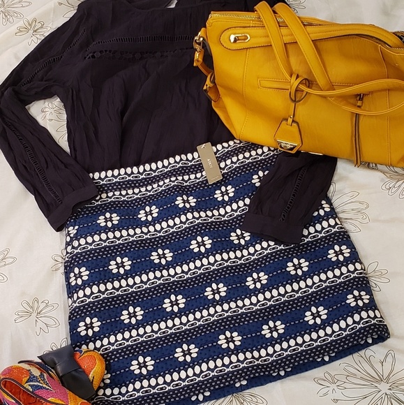 J. Crew Jacquard Embroidered Pockets Abstract Floral Mini Skirt NWT - Picture 8 of 8